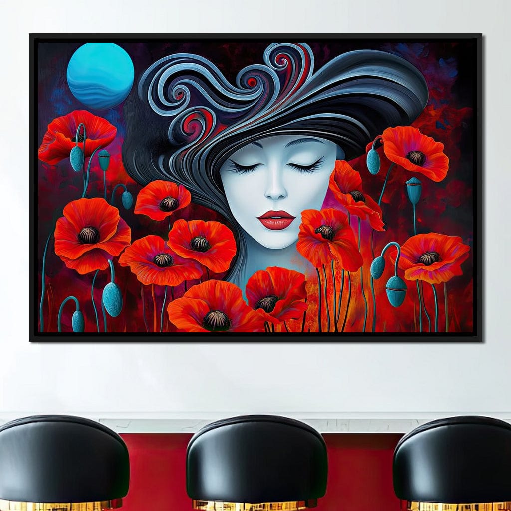 The Poppy Queen’s Dream Canvas Wall Art