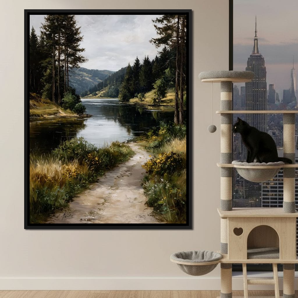 Pine Valley River Pathway Canvas Wall Art