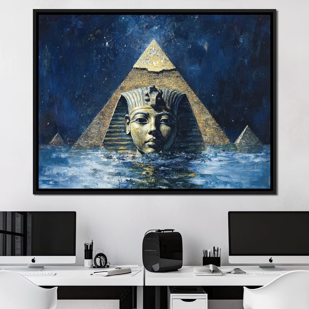 Pharaoh's Timeless Reflection Canvas Wall Art