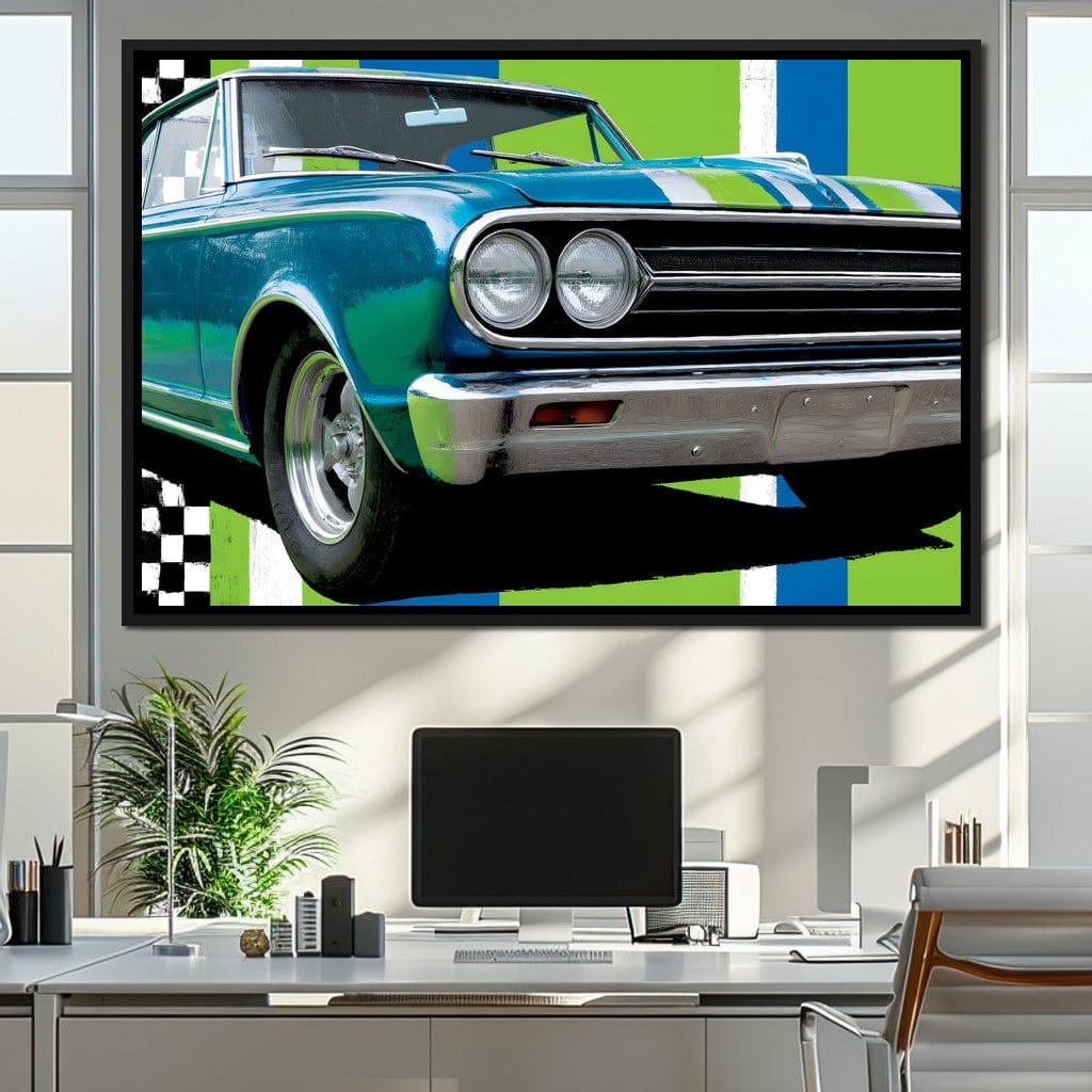 Vintage Racer Power Pop Vibe Canvas Wall Art