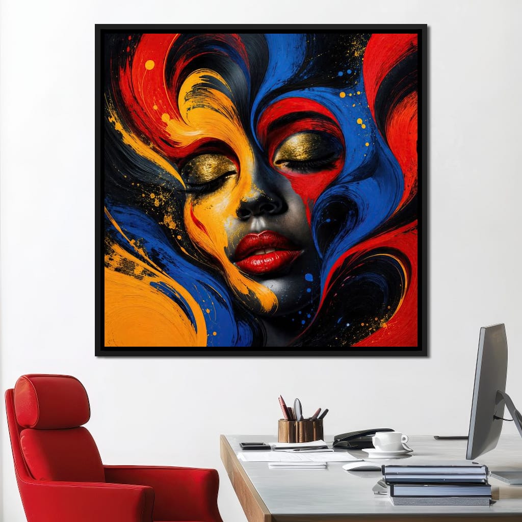 The Face Becomes Emotion Canvas Wall Art