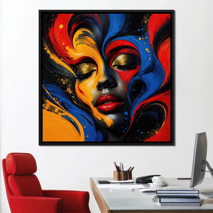 The Face Becomes Emotion Canvas Wall Art