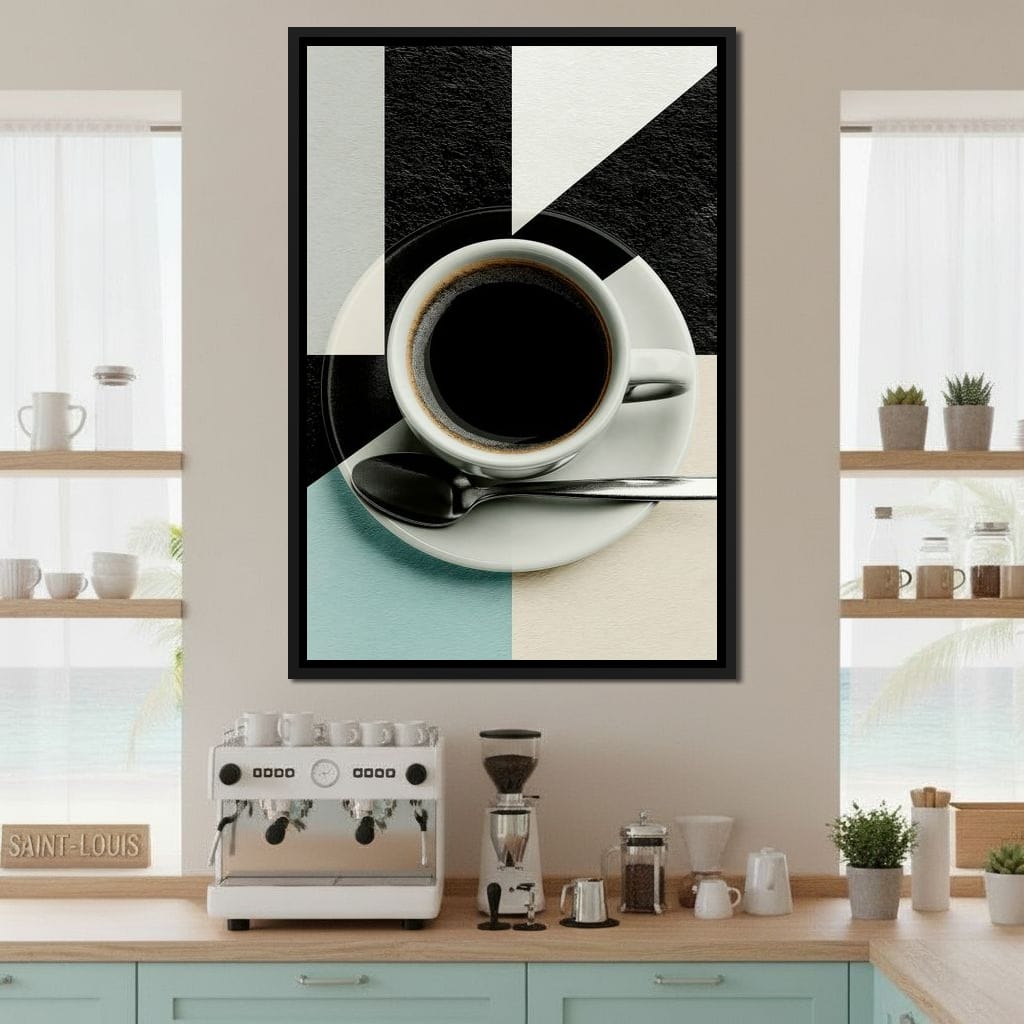 Geometric Morning Ritual Composition Canvas Wall Art