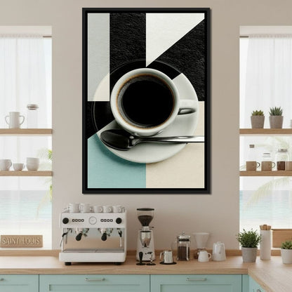 Geometric Morning Ritual Composition Canvas Wall Art