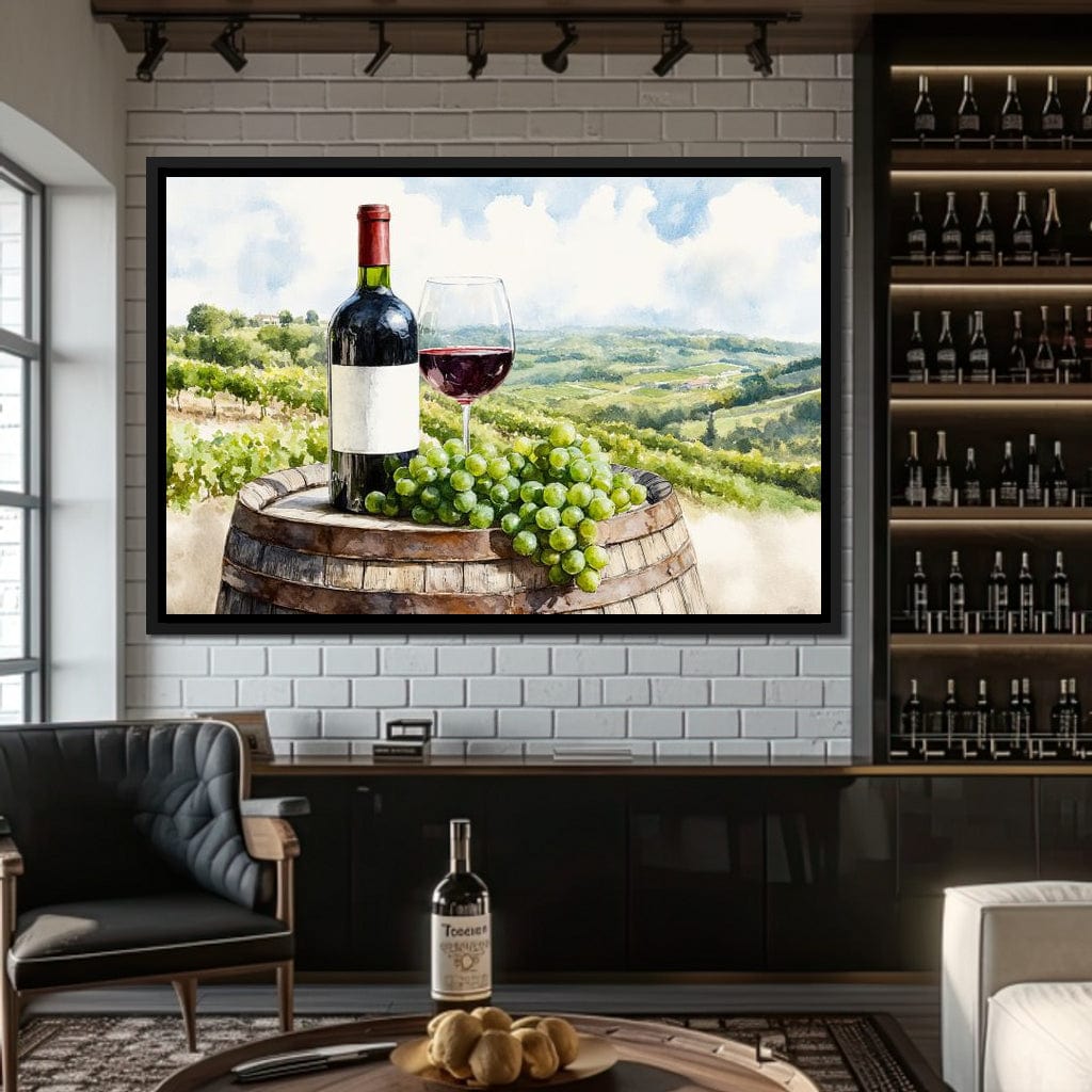Vineyard Landscape Canvas Wall Art