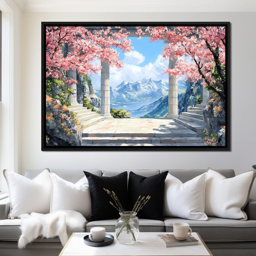 Mountain Blossom Panorama Canvas Wall Art