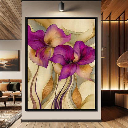 Velvet Blooms Canvas Wall Art