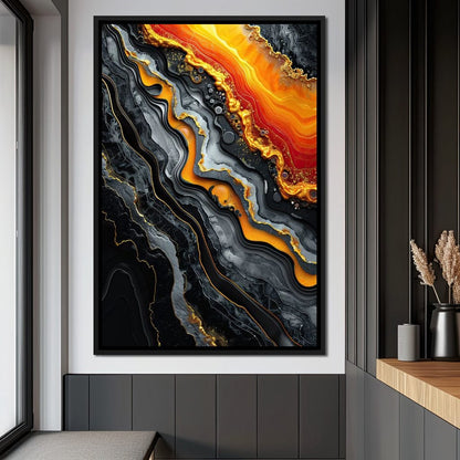 Magmatic Flux Convergence Canvas Wall Art