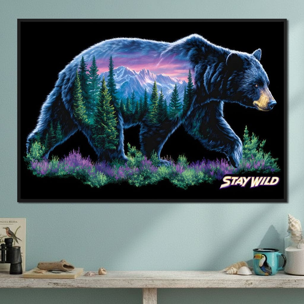 Mountain Spirit Bear Journey Canvas Wall Art
