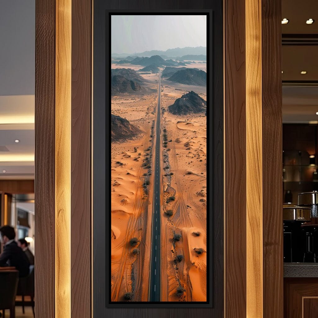 Desert Highway Serenity Canvas Wall Art