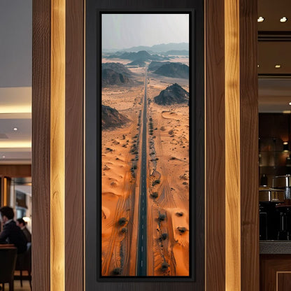 Desert Highway Serenity Canvas Wall Art