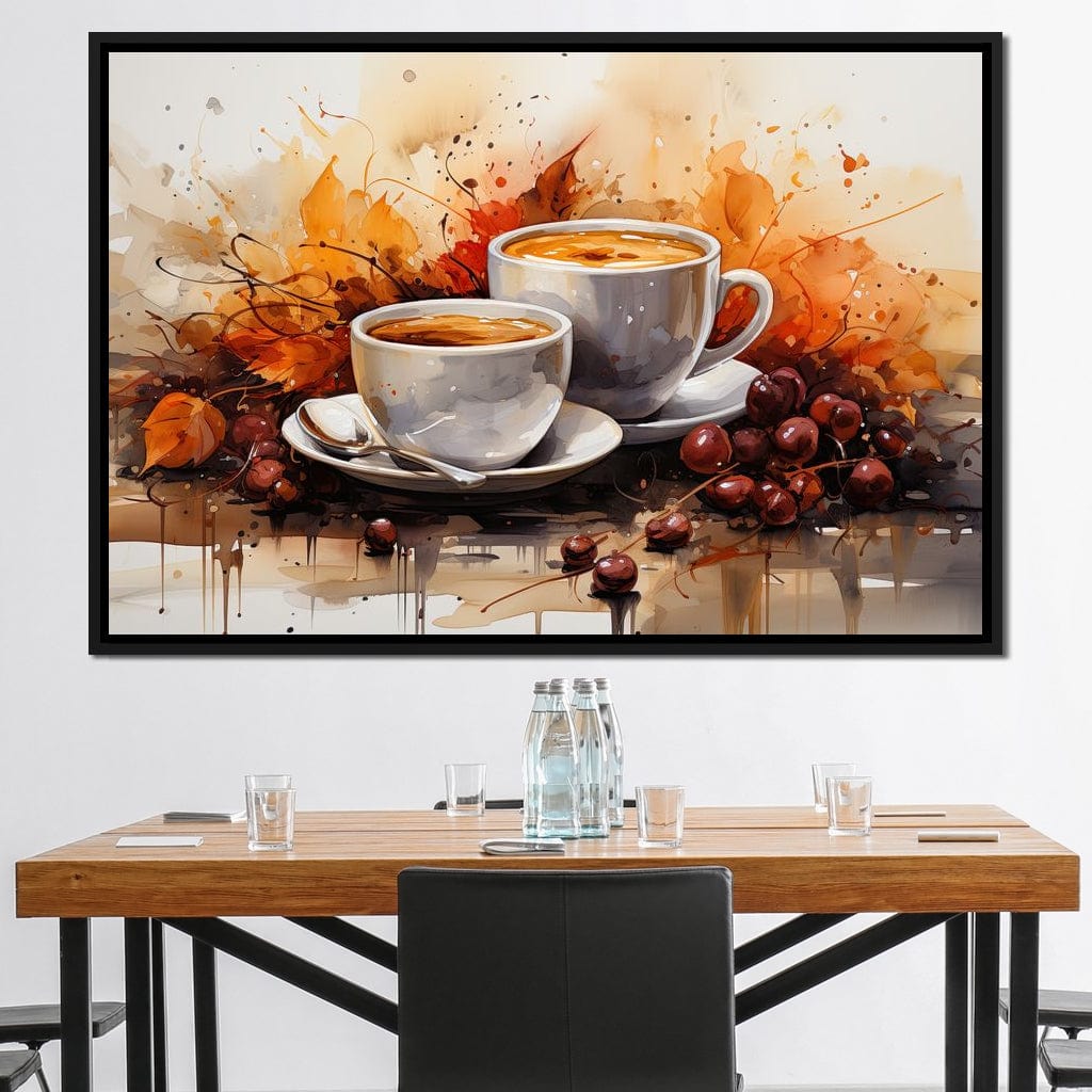 Autumn Coffee Brew Canvas Wall Art
