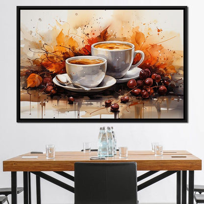 Autumn Coffee Brew Canvas Wall Art