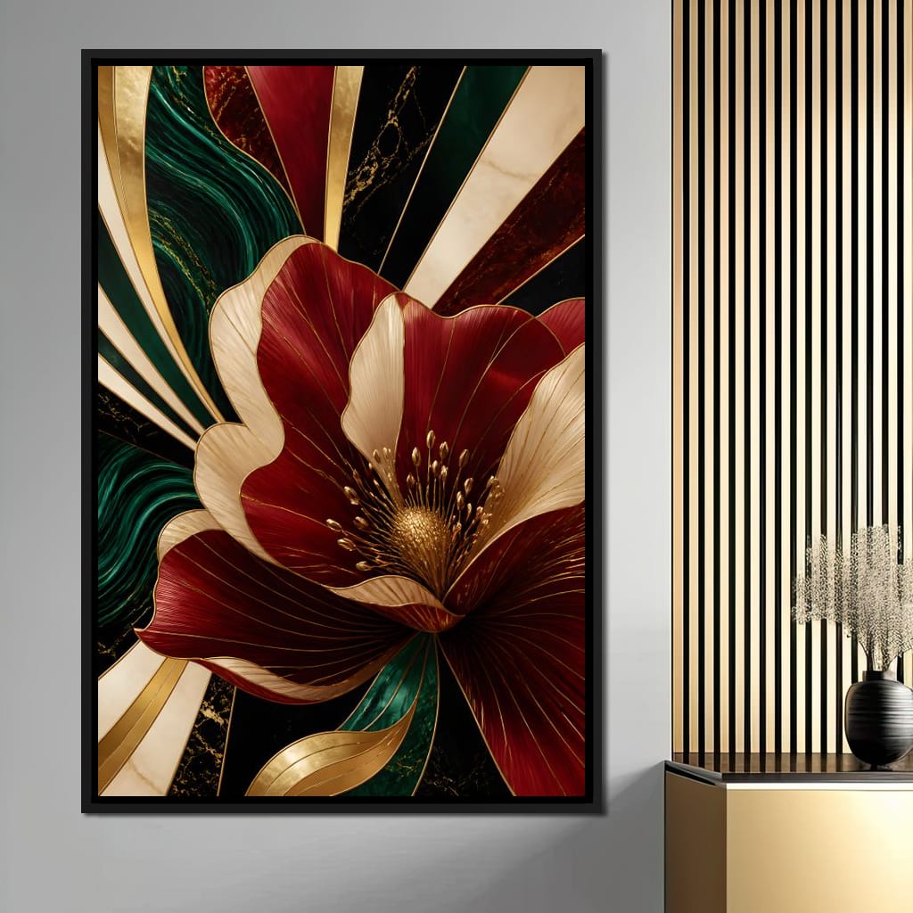 Gilded Petals Of Canvas Wall Art