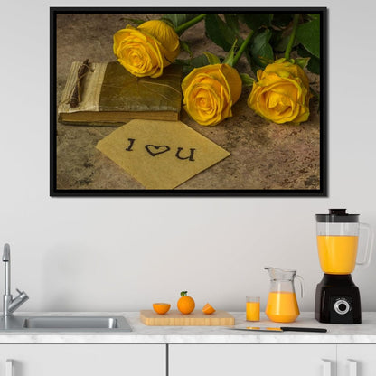 Yellow Roses Canvas Wall Art