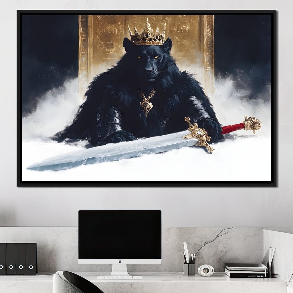 Sovereign Panther Knight Canvas Wall Art