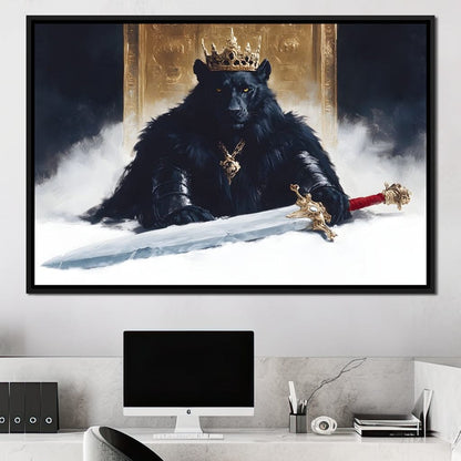 Sovereign Panther Knight Canvas Wall Art