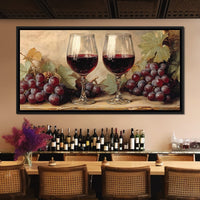 Wine Lovers Vineyard Charm Canvas Wall Art