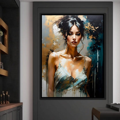 Female Portrait 0012 Canvas Wall Art