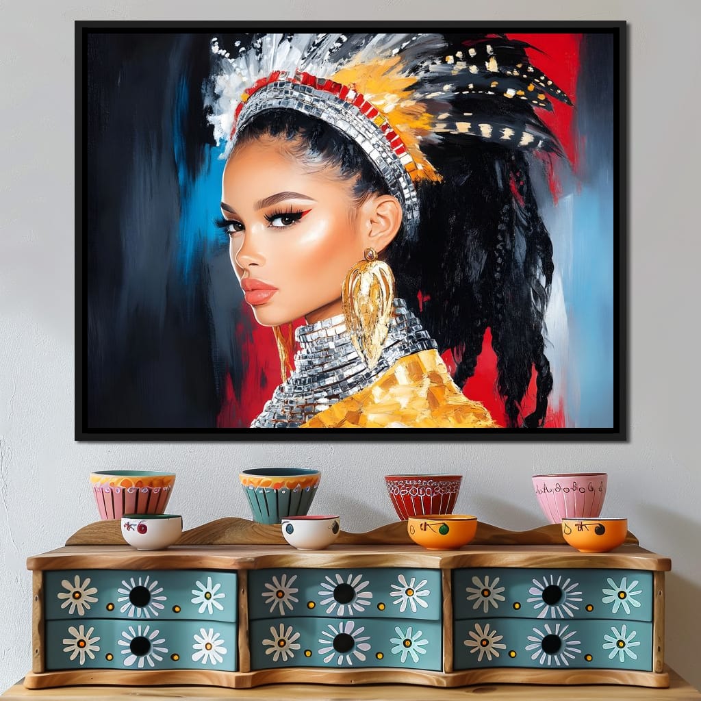 Majestic Feathered Elegance Canvas Wall Art