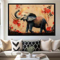 Elephant Radiant Elegance Canvas Wall Art