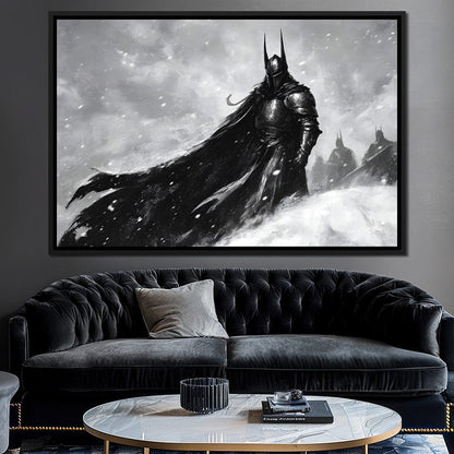 Knight of Winter Shadows Canvas Wall Art