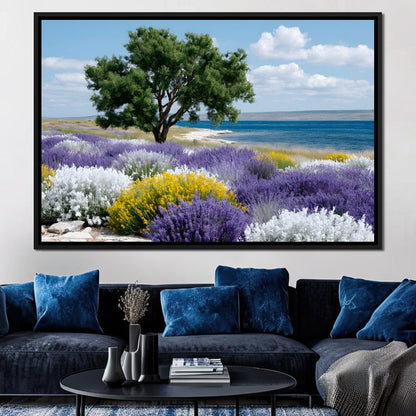 Coastal Meadow Lavender Tree Canvas Wall Art