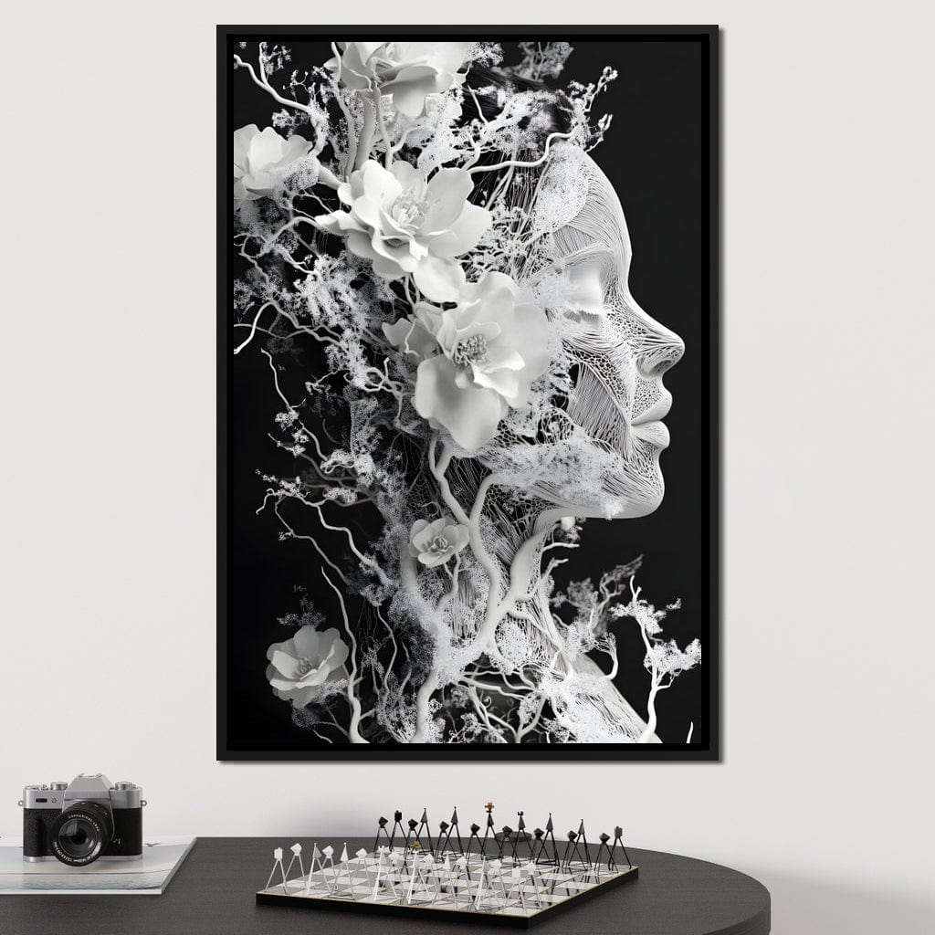 Floral Interlaced Reverie Canvas Wall Art