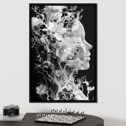 Floral Interlaced Reverie Canvas Wall Art