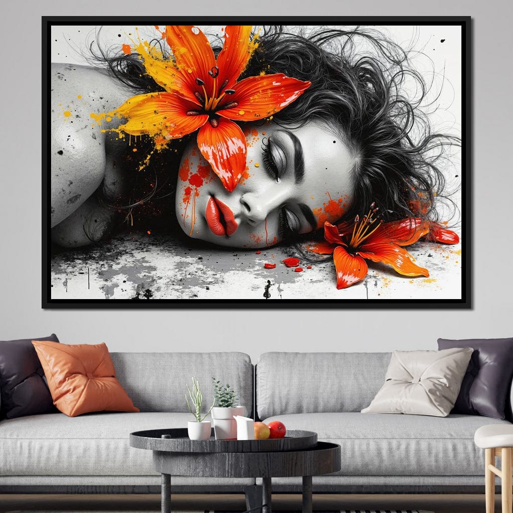 Flower Poise Canvas Wall Art