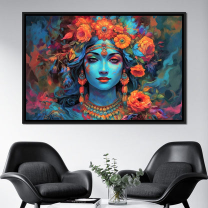 Lakshmi Floral Mural Canvas Wall Art