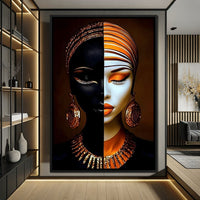 Elegant Duality Portrait Canvas Wall Art