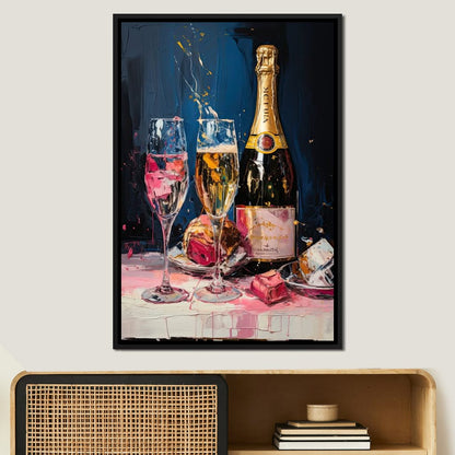 Champagne Radiance Canvas Wall Art