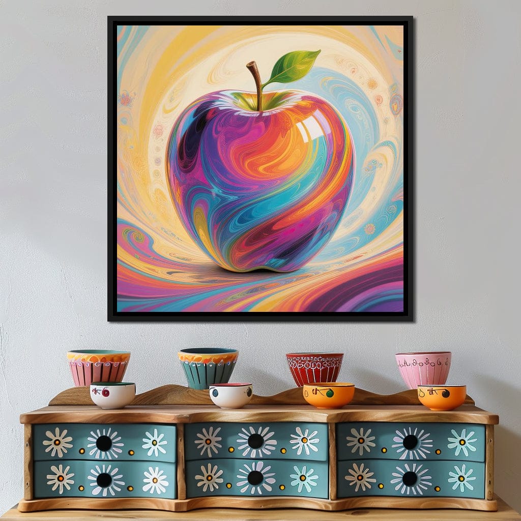 The Enchanted Rainbow Apple Canvas Wall Art
