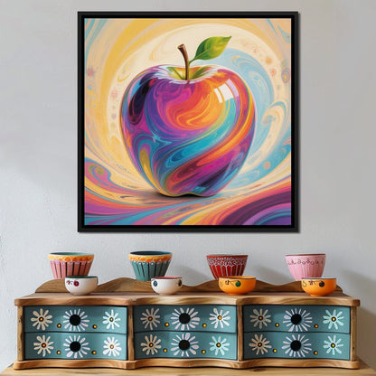 The Enchanted Rainbow Apple Canvas Wall Art