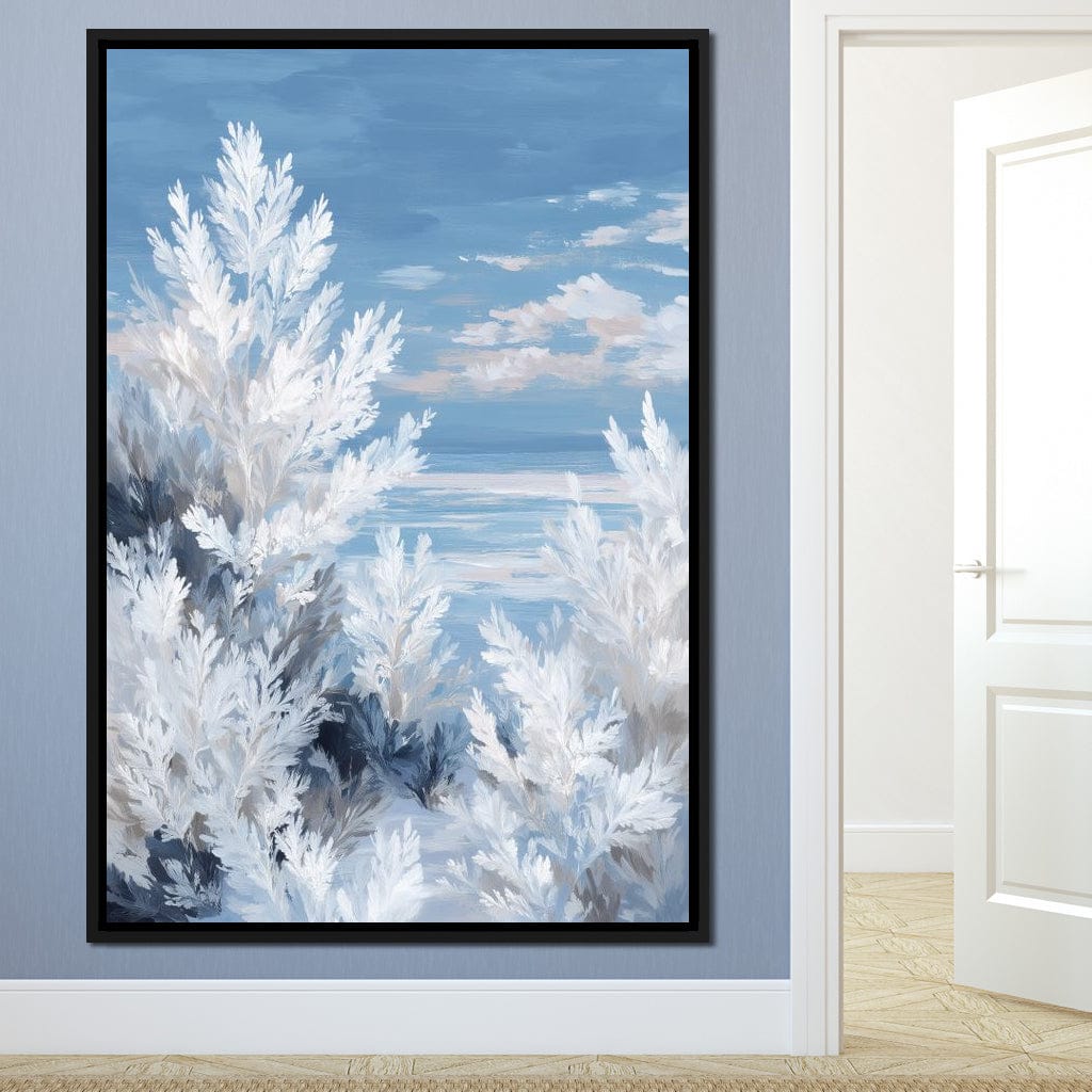 Frosted Seaside Botanicals Canvas Wall Art