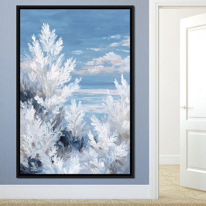 Frosted Seaside Botanicals Canvas Wall Art