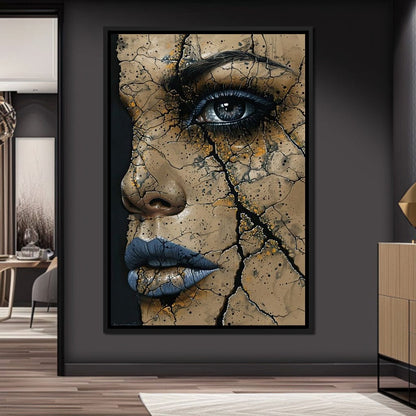 Shattered Solace Echoes Canvas Wall Art