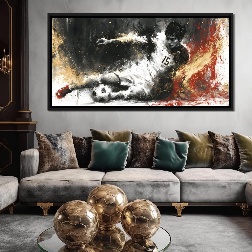 Momentum Of The Striker Canvas Wall Art