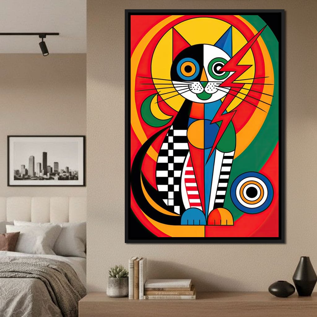 Zap Cat Canvas Wall Art