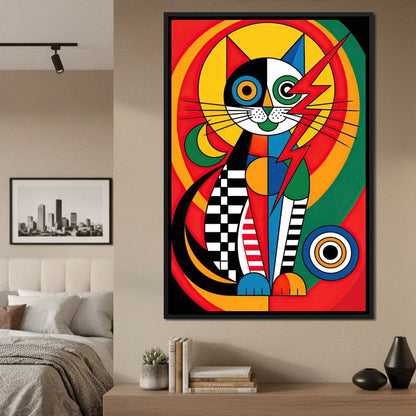 Zap Cat Canvas Wall Art