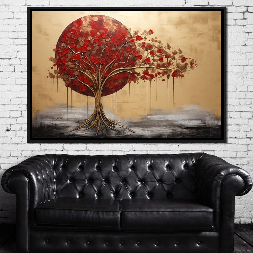 Golden Tree Autumn Symphony Canvas Wall Art
