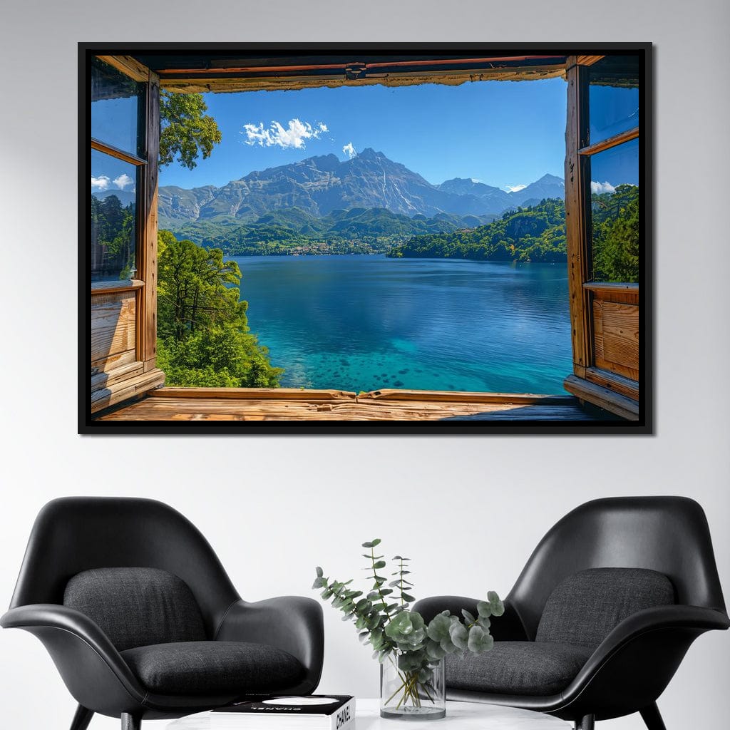 Lakeside Serenity Vista Canvas Wall Art