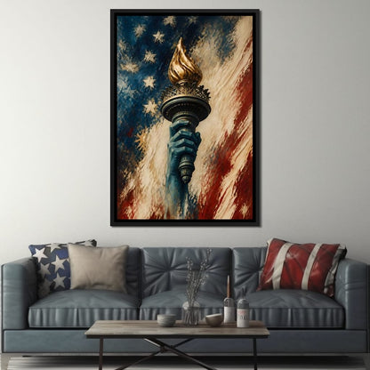 Liberty Igniting The Storm Canvas Wall Art