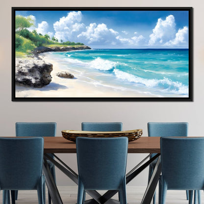 Tranquil Shores Escape Canvas Wall Art