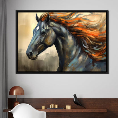 Equestrian Grace Canvas Wall Art