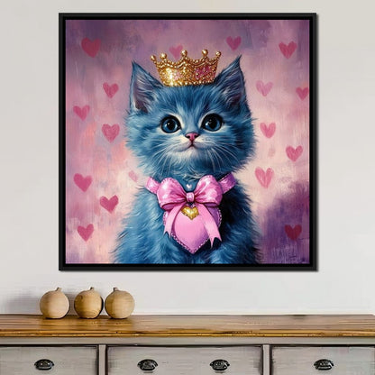 Royal Feline Heart Charmer Canvas Wall Art