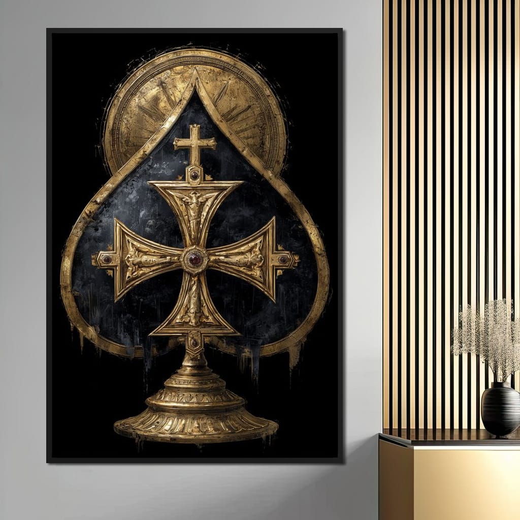 Gilded Faith Of The Spades Canvas Wall Art