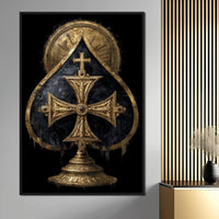 Gilded Faith Of The Spades Canvas Wall Art