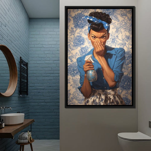 Bathroom Spray Clean Canvas Wall Art